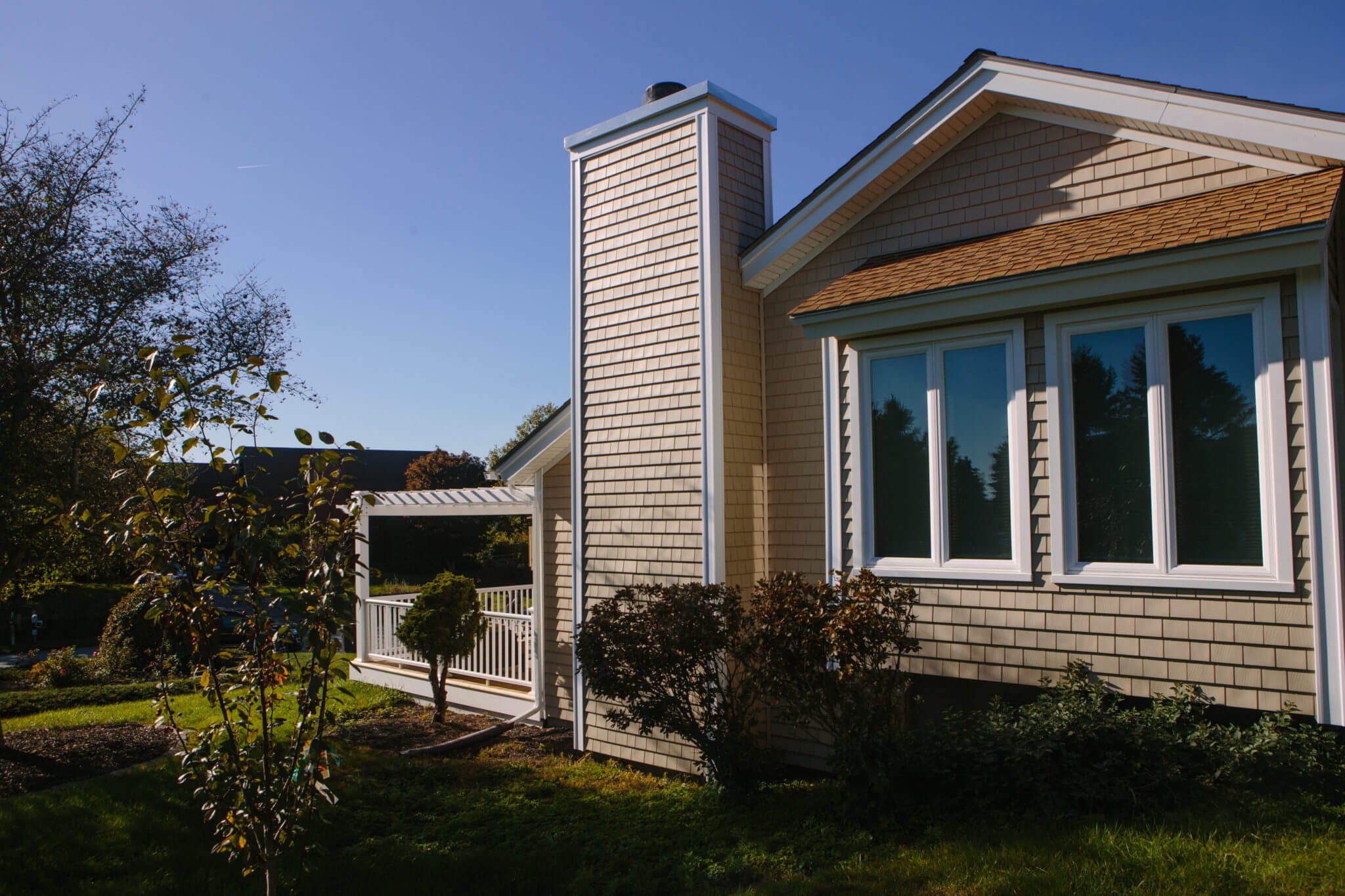 CertainTeed Cedar Impressions 5" Siding in Light Maple Installed on RI Home by Marshall Building & Remodeling