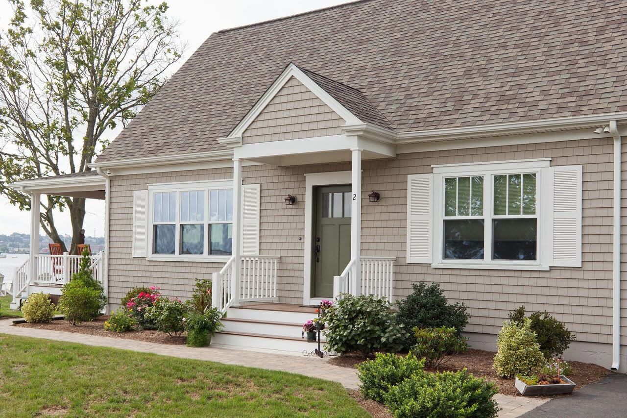 Modern Siding with a Natural Wood Feel Installed by RI & MA Vinyl Siding Contractors at Marshall Building & Remodeling