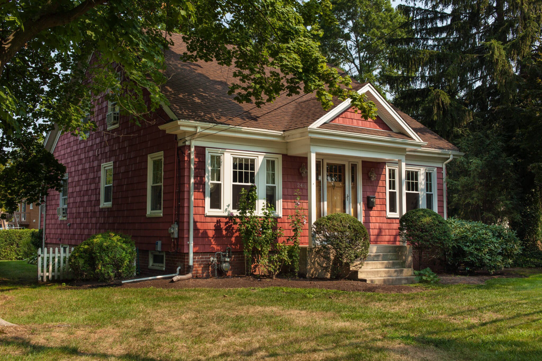 RI Home Siding Installation of CertainTeed Cedar Impressions in Barn Red