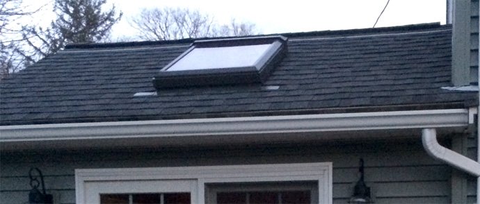 Zinc Strips Installed on a Roof to Prevent Moss on houses in RI & MA