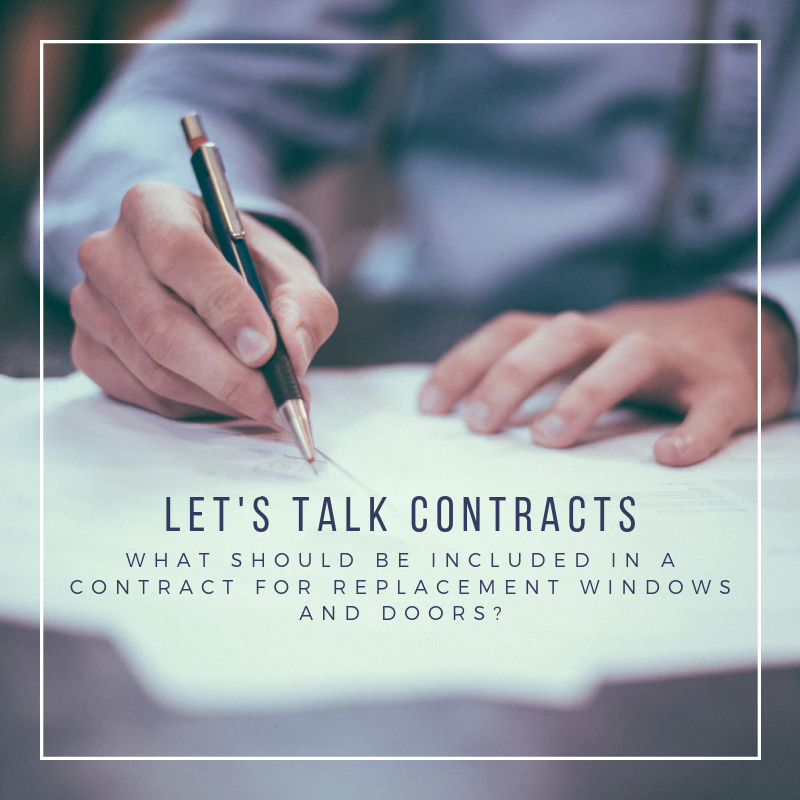 Window Contracts, What Should be Included in a Contract for Replacement Windows