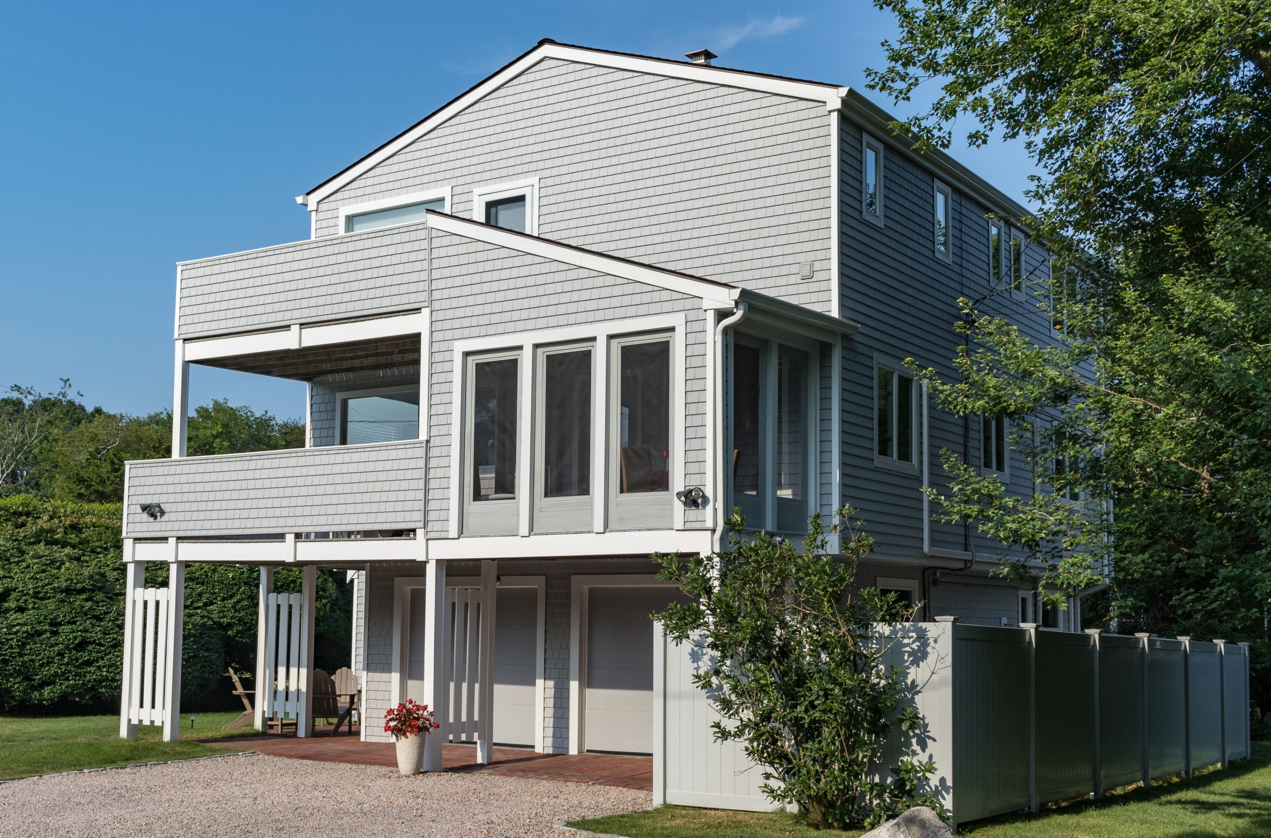 Capizzano Siding Case Study After Photo in Cedar Impressions Sterling Gray