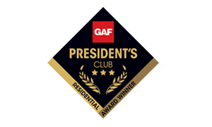 GAF's President's Award and Triple Excellence logo